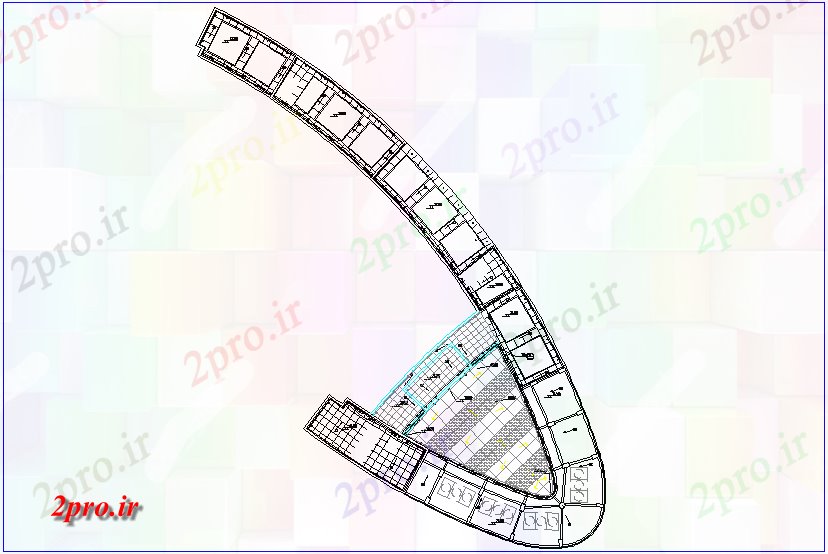 دانلود نقشه مسکونی  ، ویلایی ، آپارتمان  طرحی سقف آپارتمان   (کد66086)