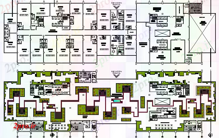 دانلود نقشه ساختمان اداری - تجاری - صنعتی محوطه سازی و ساختار جزئیات مالی مرکز (کد66093)