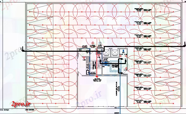 دانلود نقشه کارخانه صنعتی  ، کارگاه جزئیات طبقه همکف از گاز طبیعی ساختمان (کد66125)