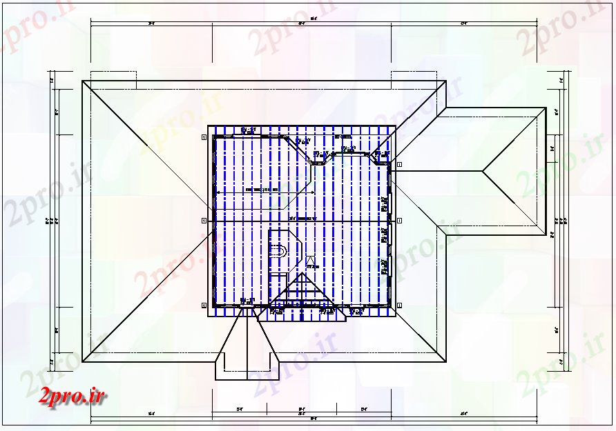 دانلود نقشه جزئیات ساختار خانه ساختار سقف طرحی جزئیات (کد66159)