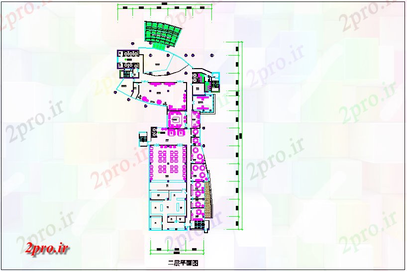 دانلود نقشه ساختمان دولتی ، سازمانی دولت شرکت برق طبقه زمانبندی تولید شبکه 44 در 88 متر (کد66169)