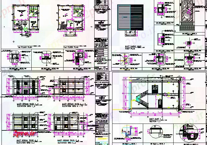 دانلود نقشه شرکت ، دفتر کار ، سازمان ، ادارهچند طبقه معماری دفتر شرکت پروژه 13 در 14 متر (کد66183)