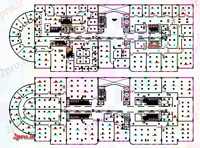 دانلود نقشه  جزئیات آسانسور و      پروژه اول و دوم طرحی طبقه (کد66194)