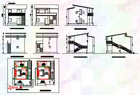 دانلود نقشه مسکونی  ، ویلایی ، آپارتمان  نما طراحی طراحی از تنها کلبه طراحی (کد66209)