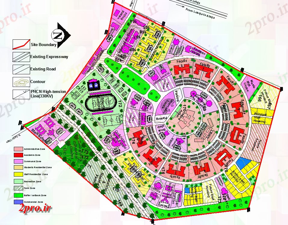دانلود نقشه برنامه ریزی شهری پروژه برنامه ریزی شهری جزئیات (کد66225)