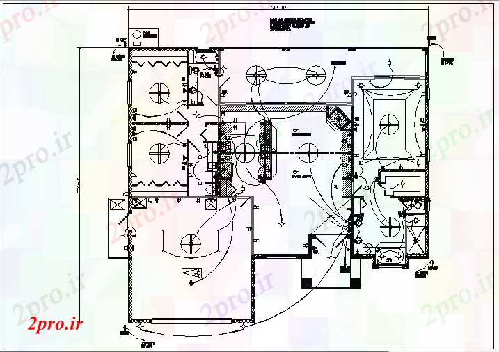دانلود نقشه خانه های کوچک ، نگهبانی ، سازمانی - طرحی ویلایی و برق طراحی  جزئیات (کد66243)