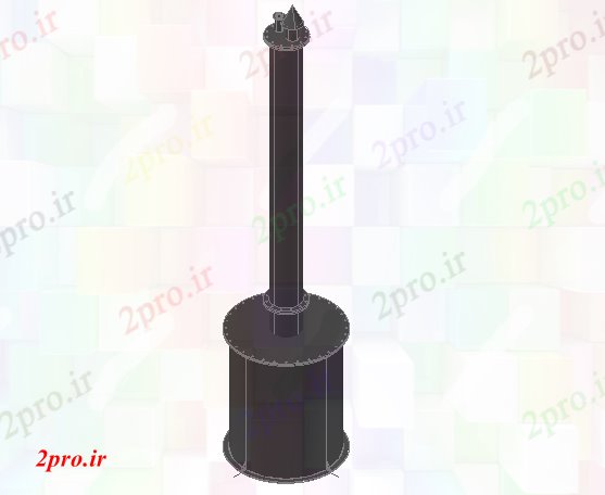 دانلود نقشه کارخانه صنعتی  ، کارگاه طراحی تریدی از مخزن گاز با آب (کد66255)