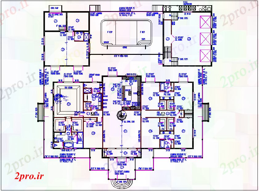 دانلود نقشه خانه های کوچک ، نگهبانی ، سازمانی - ویلایی طرحی جزئیات 11 در 13 متر (کد66275)