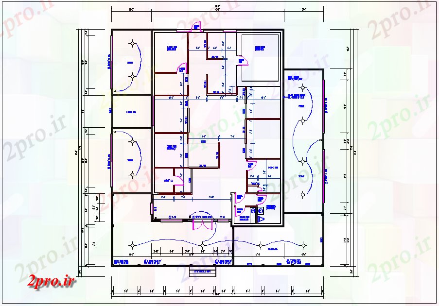 دانلود نقشه مسکونی ، ویلایی ، آپارتمان طراحی مجلس و طرحی برق نظر طرحی جزئیات 76 در 89 متر (کد66286)