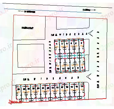 دانلود نقشه مسکونی ، ویلایی ، آپارتمان طرحی سایت طراحی های تک خانواده خانه مسکونی 44 در 78 متر (کد66291)
