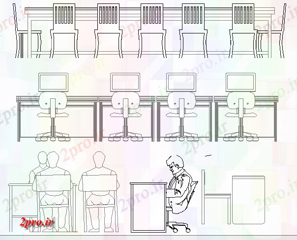 دانلود نقشه بلوک مبلمان دفتر بلوک های مبلمان معماری جزئیات (کد66319)