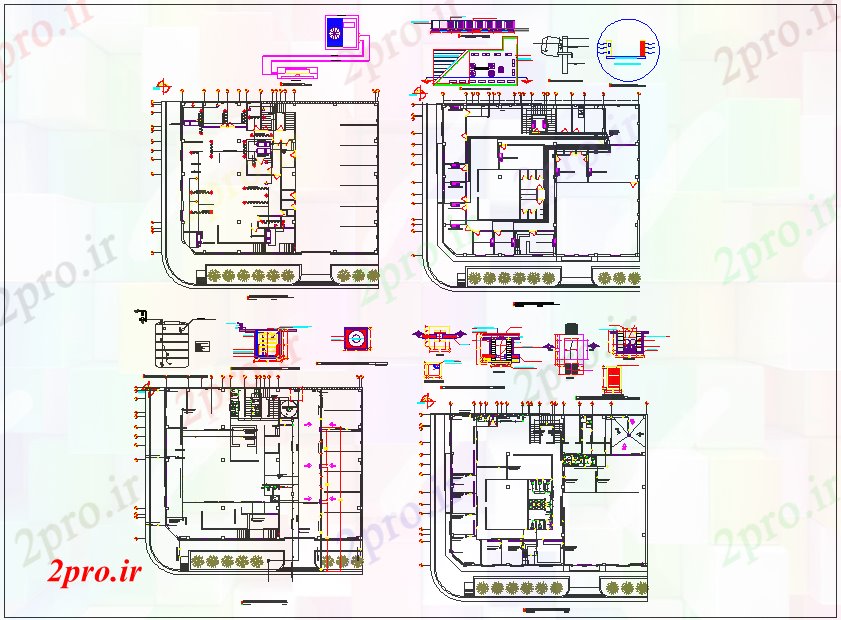 دانلود نقشه جزئیات ساختار بانک طرحی جزئیات ساختار  (کد66355)