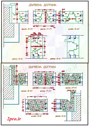 دانلود نقشه درب و پنجره ساختمان پنجره های چوبی معماری نصب و راه اندازی پروژه (کد66438)