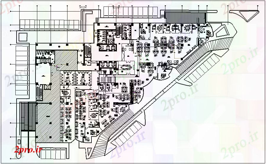 دانلود نقشه معماری طرحی دفتر شرکت با اتصال WAP و  افسانه ای آن (کد66448)