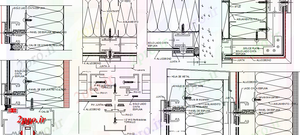 دانلود نقشه معماری مسکونی برق ساختمان جزئیات (کد66485)