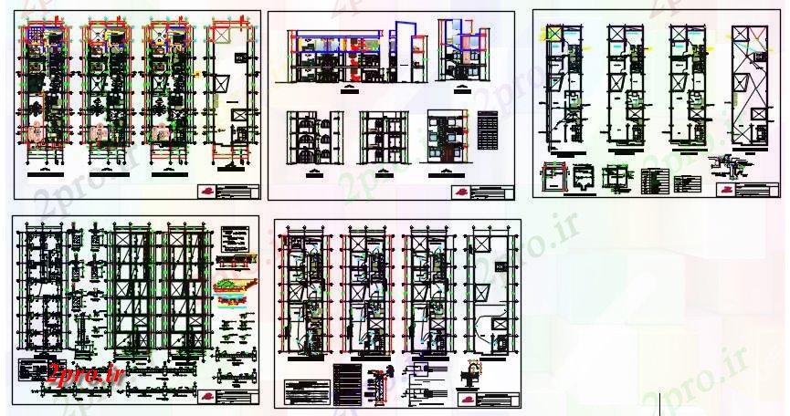 دانلود نقشه مسکونی  ، ویلایی ، آپارتمان  مسکن چند طراحی (کد66514)