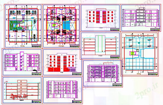 دانلود نقشه مسکونی  ، ویلایی ، آپارتمان  چند خانواده طراحی مسکن طراحی مسطح (کد66523)