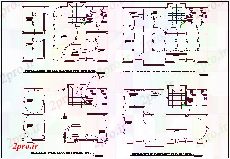 دانلود نقشه معماری طرحی برق نظر طرحی جزئیات (کد66575)