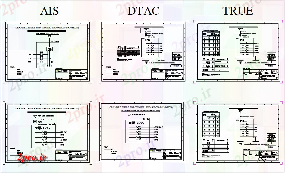 دانلود نقشه معماری تک فاز نمودار های الکتریکی از هتل  بانکوک  (کد66579)