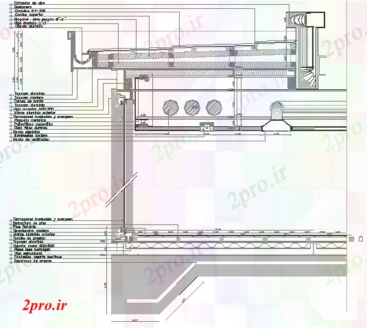 دانلود نقشه جزئیات ساخت و ساز ساختمان جزئیات در فولاد سه سطح  (کد66616)