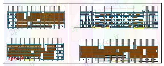 دانلود نقشه مسکونی  ، ویلایی ، آپارتمان  طراحی نمای مرکز فرهنگی تخت 1017 طراحی (کد66637)
