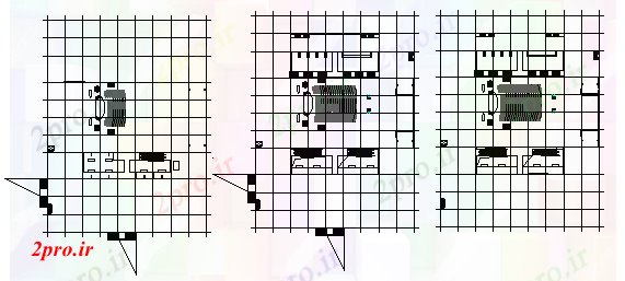 دانلود نقشه مسکونی  ، ویلایی ، آپارتمان  فرهنگ سالن طراحی برای تخت (کد66644)