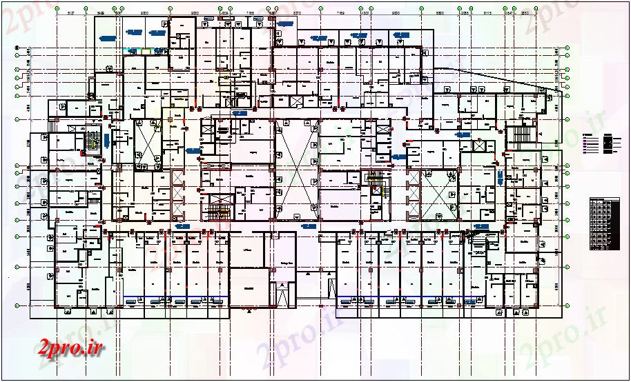 دانلود نقشه مسکونی ، ویلایی ، آپارتمان نظر طراحی خانه با دیوار، درب و پنجره 40 در 52 متر (کد66663)