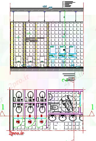 دانلود نقشه بلوک حمام و توالتجزئیات نصب و راه اندازی لوله کشی دو طبقه رستوران (کد66666)