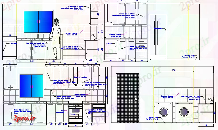 دانلود نقشه مسکونی ، ویلایی ، آپارتمان جزئیات پروژه معماری های تک خانواده خانه 4 در 4 متر (کد66720)