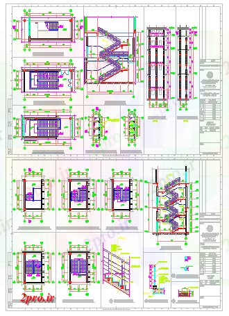 دانلود نقشه  جزئیات آسانسور و   پله طراحی بخش  از موسسه طراحی (کد66742)