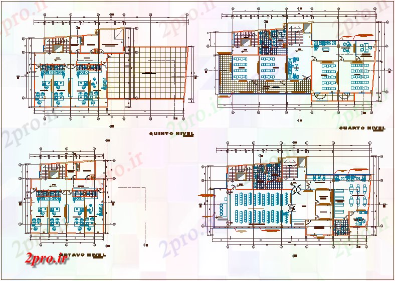 دانلود نقشه ساختمان اداری - تجاری - صنعتی ساختمان اداری طرحی جزئیات با  طراحی  جزئیات  (کد66765)