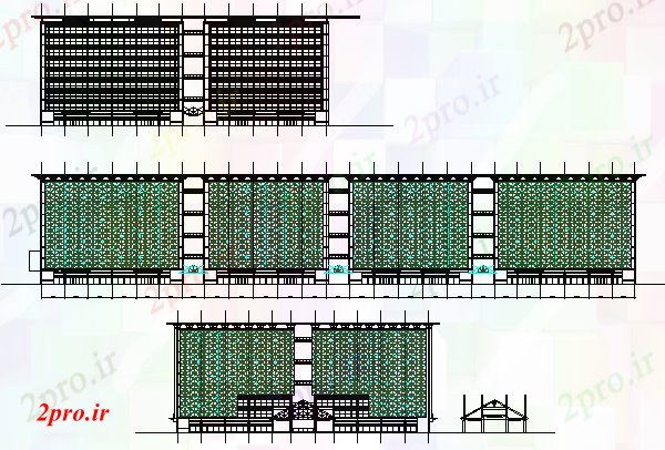 دانلود نقشه ساختمان مرتفعطراحی نمای طراحی از بلند طراحی ساختمان شرکت 8 در 19 متر (کد66770)