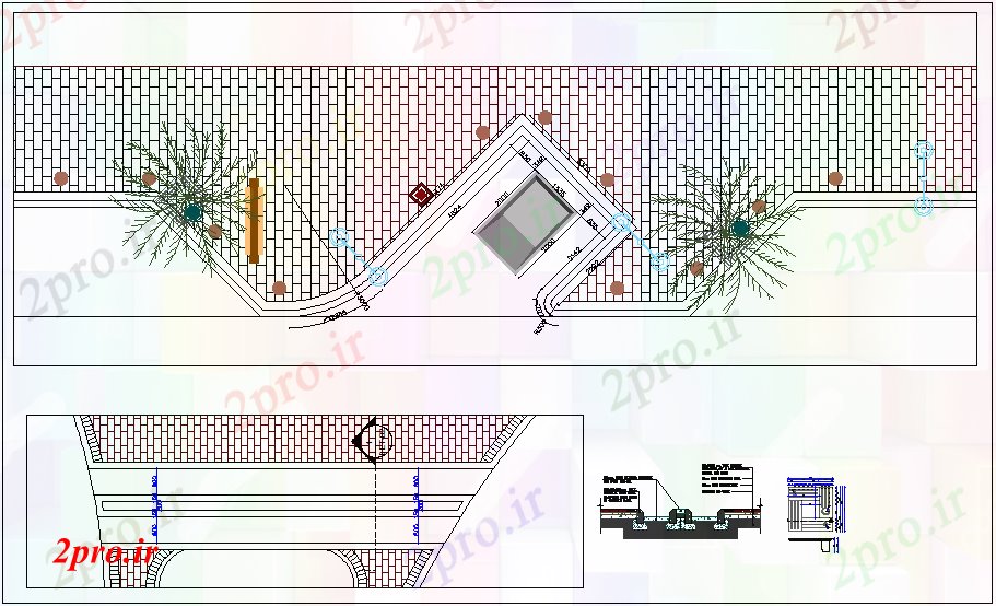 دانلود نقشه جزئیات ساخت و ساز تخلیه شانل و رنده درخت جزئیات ساخت و ساز (کد66817)