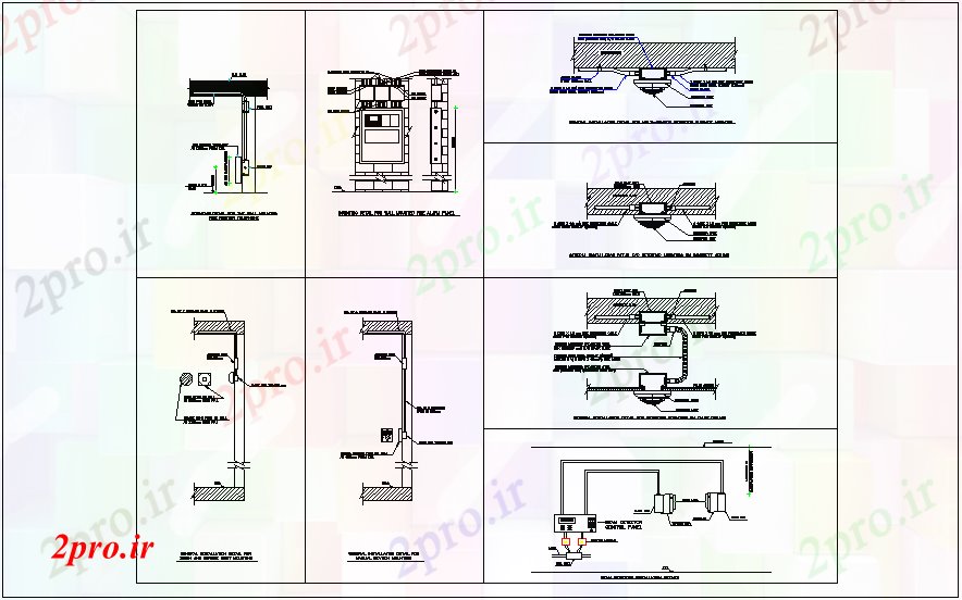 دانلود نقشه جزئیات ساخت و ساز  ساخت و ساز های مختلف نصب طراحی  (کد66877)