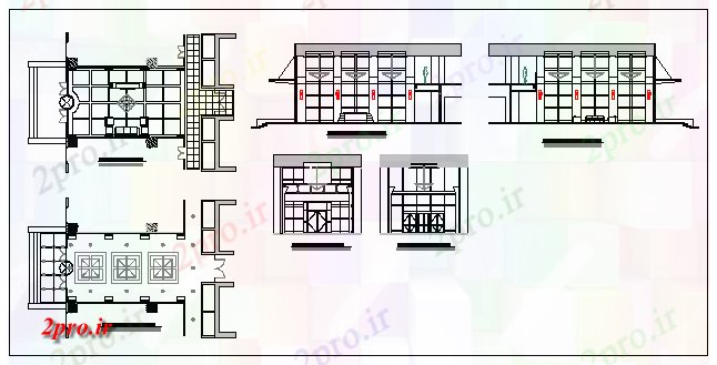 دانلود نقشه مسکونی  ، ویلایی ، آپارتمان  لابی اقامت طراحی جزئیات (کد66879)