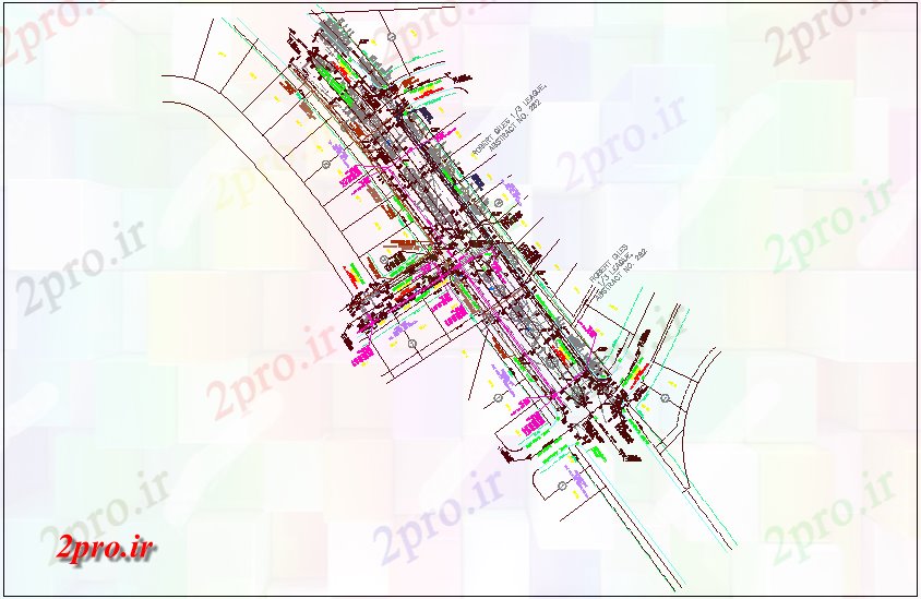 دانلود نقشه جاده و پل طراحی جاده ها با زیر زمین خط (کد66889)
