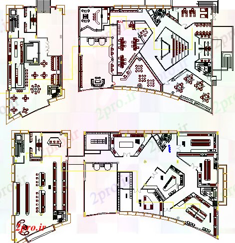 دانلود نقشه دانشگاه ، آموزشکده ، موسسه - هنر آموزش معماری طرحی طبقه آکادمی طرح 34 در 62 متر (کد66967)
