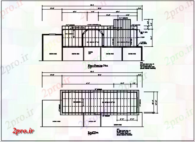 دانلود نقشه جزئیات ساخت و ساز طرحی سقف و محل طرحی فریم جزئیات (کد67032)