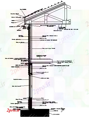 دانلود نقشه جزئیات ساخت و ساز ساخت و ساز کات کف سقف قاب چوب جزئیات (کد67043)