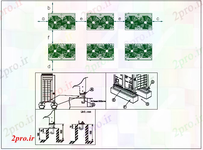 دانلود نقشه جزئیات پایه C بنیاد کانال بخش جزئیات (کد67093)