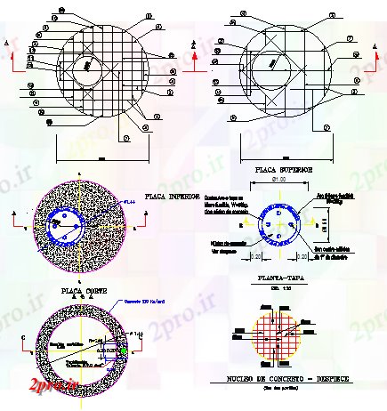 دانلود نقشه جزئیات ساخت و ساز جزئیات ساخت و ساز سن فاضلاب با سوراخ ادم رو  (کد67119)