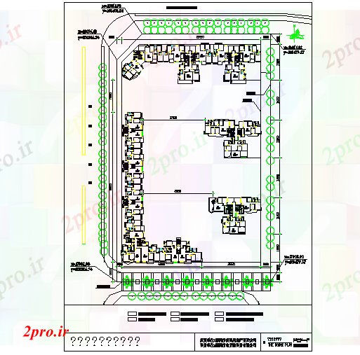 دانلود نقشه ساختمان اداری - تجاری - صنعتی طراحی برنامه حیاط دراز کردن جزئیات 204 در 321 متر (کد67124)