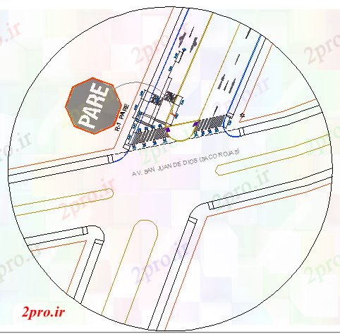دانلود نقشه معماری جزئیات سیگنال بشقاب فرش انعطاف پذیر (کد67125)