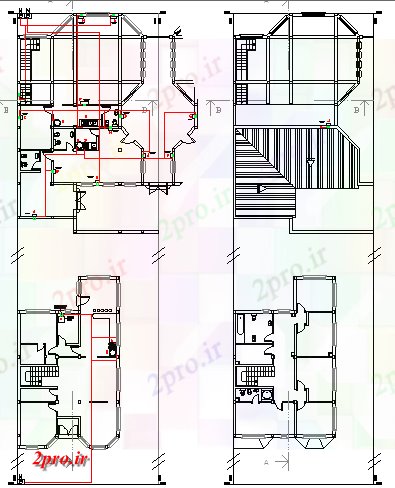 دانلود نقشه مسکونی ، ویلایی ، آپارتمان طبقه طراحی با جزئیات نصب و راه اندازی گاز مسکن 12 در 18 متر (کد67174)