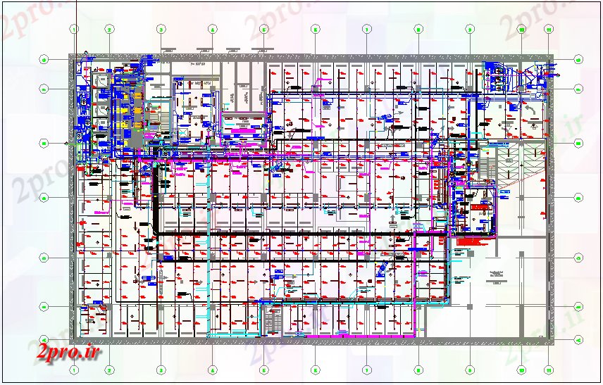 دانلود نقشه جزئیات لوله کشی طرحی لوله اب و هوای داخلی لوله کشی و خط    (کد67218)