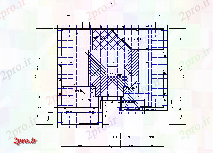 دانلود نقشه جزئیات ساختار طرحی سقف ساختار با  طراحی پایه در جزئیات (کد67228)