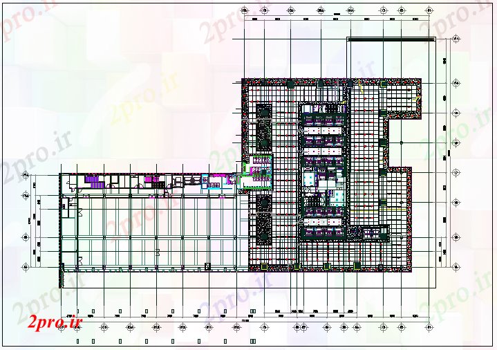 دانلود نقشه ساختمان اداری - تجاری - صنعتی طبقه ساختمان تجاری طرحی جزئیات با سقف طرحی ریزی    (کد67266)