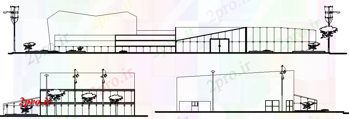 دانلود نقشه ساختمان مرتفعشیک و مد و طراحی دفتر لوکس 22 در 57 متر (کد67328)