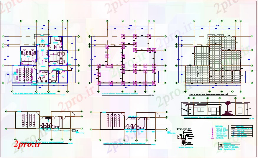 دانلود نقشه ساختمان دولتی ، سازمانی طرحی مرکز توسعه جامعه، بهداشتی، هیدرولیک، ستون 15 در 16 متر (کد67343)