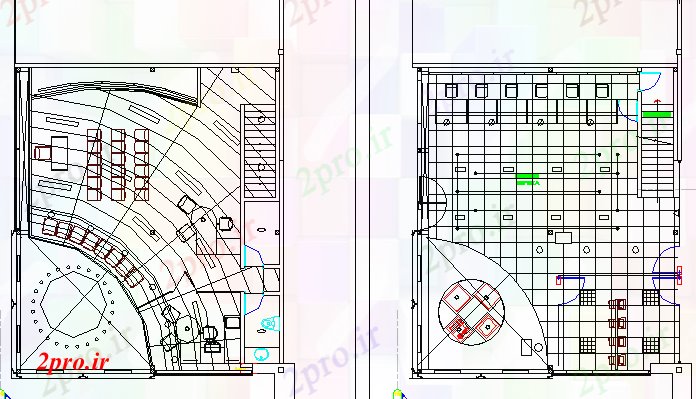 دانلود نقشه ساختمان اداری - تجاری - صنعتی اداری ساختمان طرحی معماری طبقه 10 در 12 متر (کد67440)